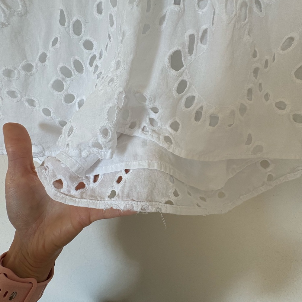 Tuckernuck White Eyelet Finley Flutter Sleeve Top - Picture 5 of 7